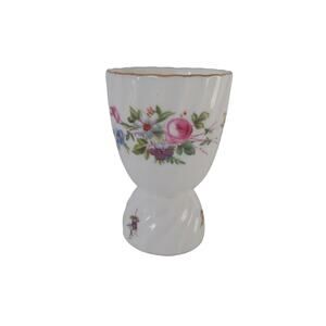 Minton Marlow double egg cup bone china floral scalloped